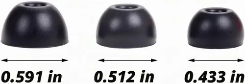 Vista 3 de Juego de almohadillas de silicona de repuesto para auriculares Beats Studio Buds, 6 pares (negro)