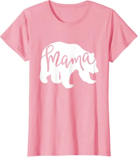 Vista 11 de Camiseta de mamá oso para mujer, camiseta inspirada en el Día de la Madre a juego, Azul / Patchwork, S