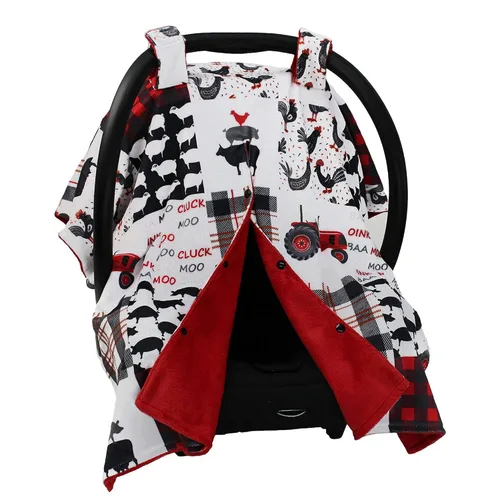 Vista 8 de Dear Baby Gear Funda de asiento de automóvil para niños y niñas, toldo para asiento de automóvil para bebé con apertura a presión, funda de asiento