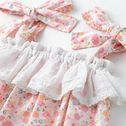 Vista 2 de Simplee kids Paquete de 2 mamelucos de manga corta para bebé niña A-Rosa