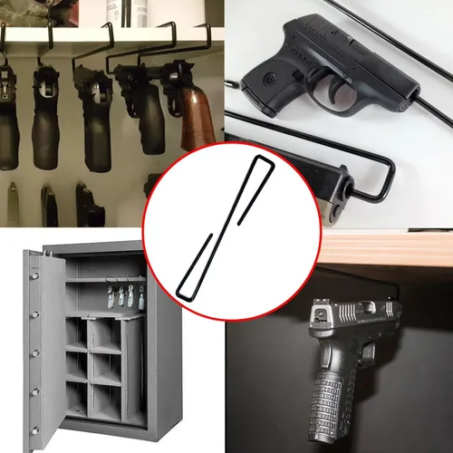 Vista 5 de Estante de pistola para caja fuerte para armas, estante para pistolas, organizador seguro para pistolas, estantes interiores para pistolas, soporte