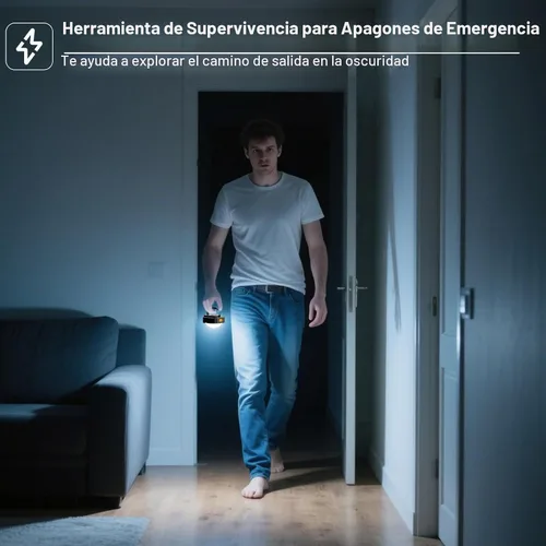 Vista 7 de FLY2SKY - Paquete de 3 luces LED recargables para camping, mini linterna de emergencia