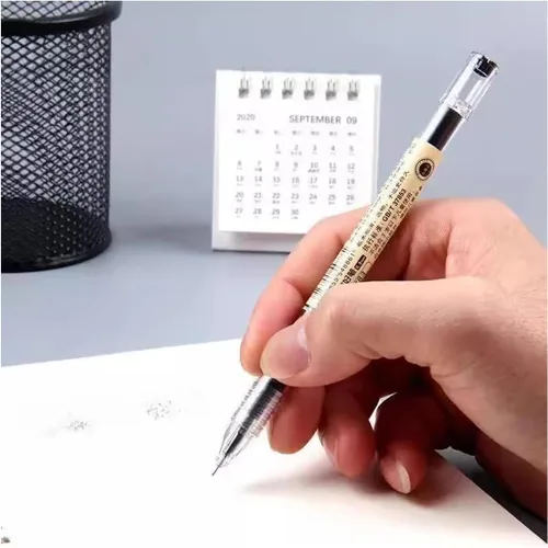 Vista 2 de BEMLP Bolígrafo de tinta de gel de punta extra fina de 0.014 in, color negro, para oficina japonesa, escuela, papelería, suministro, 12