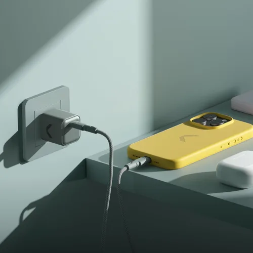 Vista 3 de CLEMM Core 35W Adaptador de corriente de carga rápida para iPhone 17/16/15/14/13/12/11/X, Galaxy S24 Ultra/S23 y más - GaN, PD 3.0, PPS, USB-C × 1
