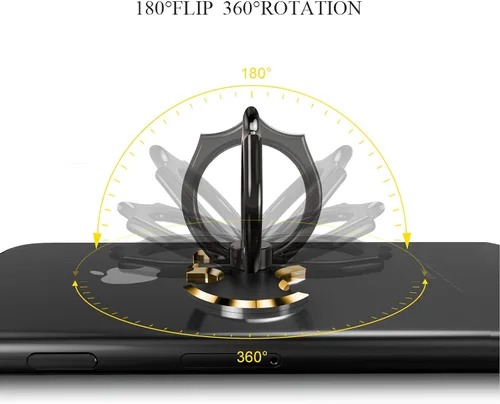 Vista 3 de Soporte para anillo de teléfono con diseño de murciélago – OATSBASF Soporte de anillo para teléfono celular, agarre de dedo con rotación de 360