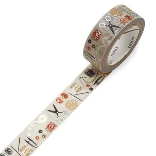 Vista 3 de Kamiiso SAIEN UR-3068 Sewing Masking Tape, 0.6 inches (15 mm) x 2.8 ft (7 m)