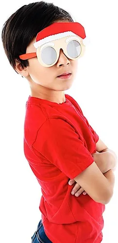 Vista 3 de Sun-Staches Holiday Dress-Up Sunglasses, Christmas Costume Accessory Lil Santa