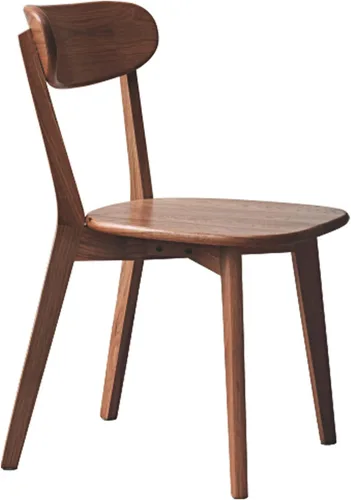 Vista 13 de Silla de comedor de madera maciza para cocina (1, negro) Contoured seat for comfort. Non-slip feet, sturdy wood. Quick assembly. For dining