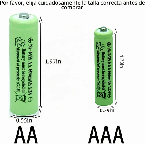 Vista 7 de AAA 600mAh 1.2V NiMH Baterías solares recargables para luz solar, lámpara solar, luces de jardín verdes (8 piezas)