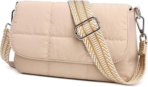 Vista 16 de JEEHAN - Bolsos bandolera acolchados para mujer, bolsos de hombro de diseño, monedero pequeño