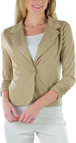 Vista 92 de ToBeInStyle Blazers de manga larga con cremallera y botones para mujer
