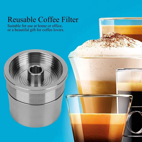 Vista 3 de Juego de cápsulas, piezas para cafetera, filtro de café reutilizable de acero inoxidable, filtros de cápsulas de café, accesorios para cafetera illy