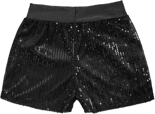 Vista 5 de XUNZOO Pantalones cortos de baile de lentejuelas con purpurina para niños y niñas, pantalones cortos de ballet jazz danza yoga gimnasia pantalones