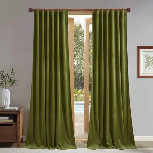 Vista 36 de StangH Cortinas 100% opacas, color beige, terciopelo suave y grueso, cortinas para ventana de dormitorio, forro blanco, cortinas con aislamiento