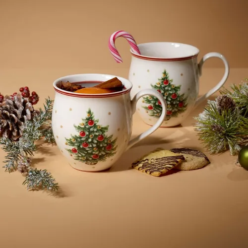 Vista 2 de Villeroy & Boch Delight - Juego de tazas de 2 piezas, X Mas Tree