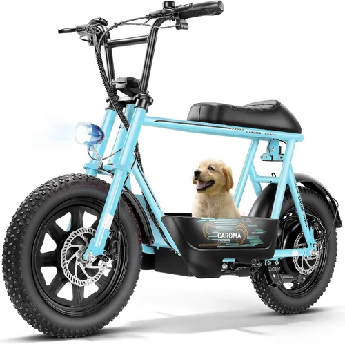 Vista 10 de Caroma Scooter eléctrico Peak 1200W con asiento, 30 millas y 20 MPH Azul