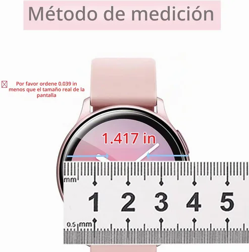 Vista 2 de Lamshaw Protector de pantalla universal redondo para reloj, [paquete de 6] película transparente de TPU de cobertura completa, antiarañazos 1.142 in
