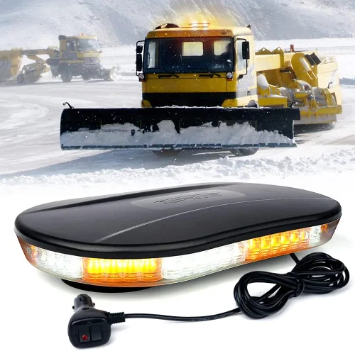Vista 9 de Xprite - Barra de luces estroboscópicas LED ámbar COB de techo, súper brillante, luz de precaución y advertencia para quitanieves con 19 patrones