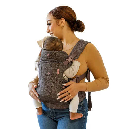 Vista 10 de Infantino Flip Luxe - Portabebés convertible 4 en 1, portabebés ergonómico para bebés a niños pequeños, soporte lumbar actualizado, tela de espiga