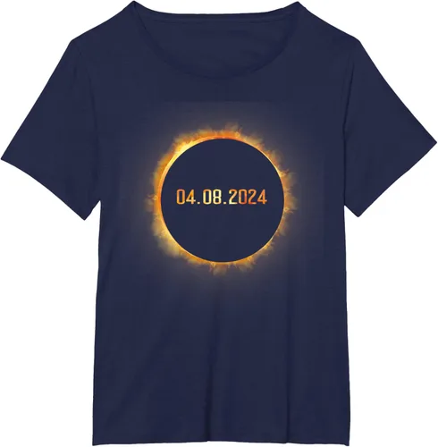 Vista 17 de Totality 04.08.24 Total Solar Eclipse 8 de abril de 2024 Eclipse Camiseta, Negro, S