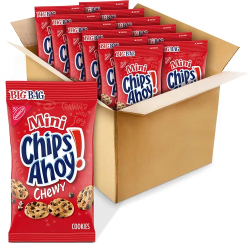 Vista 45 de CHIPS AHOY! Galletas masticables con chispas de chocolate con tazas de mantequilla de maní Reese's, 9.5 onzas