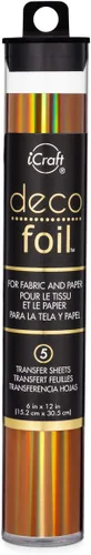 Vista 7 de iCraft Hojas de transferencia de papel de aluminio Deco 6 "X12" 5/Pkg-Bronce