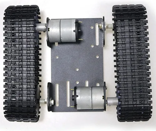 Vista 8 de SmaringWing Kit profesional de plataforma de coche con 2 motores de CC de alto par, modelo eduaccional Caterpillar Robotic Crawler Sciences
