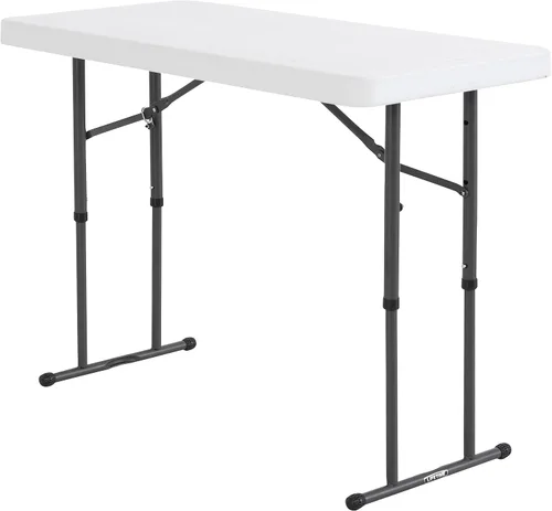 Vista 4 de Lifetime Mesa de utilidad plegable ajustable en altura comercial, 4 pies