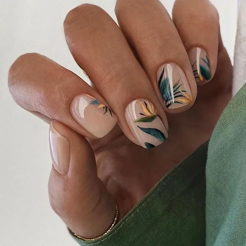 Vista 31 de Uñas postizas a presión con punta francesa, uñas postizas cuadradas cortas con diseños de cuentas de flores 3D, uñas blancas a presión, uñas Blanco