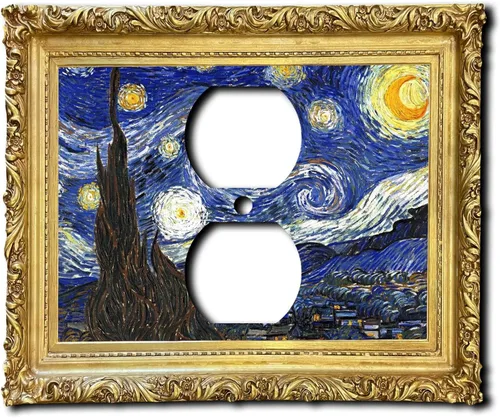 Vista 12 de Cubierta eléctrica acrílica decorativa de pintura de noche estrellada - Doble salida