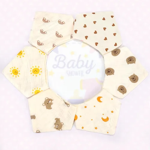 Vista 9 de Accmor Muslin Baby Bibs, Soft Baby Bandana Drool Bibs for Baby Girls Boys, Bib for Drooling Teething