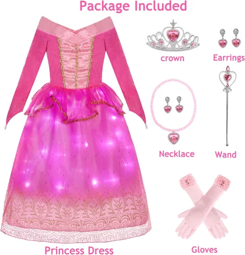 Vista 2 de Disfraz de princesa de princesa, disfraz de princesa para niños, disfraz de Halloween, cumpleaños y Halloween
