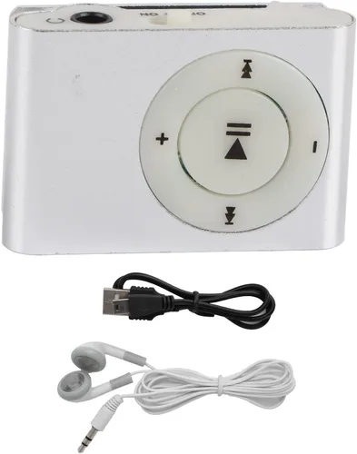 Vista 5 de Reproductor de música MP3 con clip, reproductor de audio potable con auriculares, mini reproductor de medios de música digital, reproductor de MP3