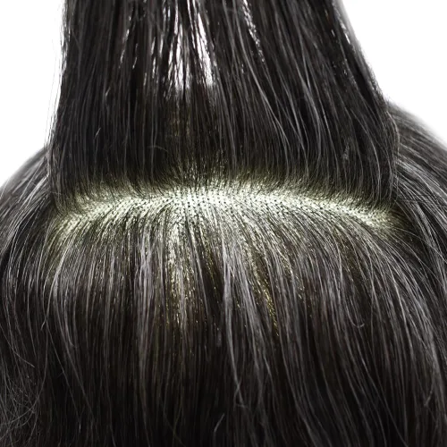 Vista 3 de Toupee para hombre 100% europeo Remy piezas de cabello humano para hombres, sistema de cabello fino mono centro de reemplazo para hombres