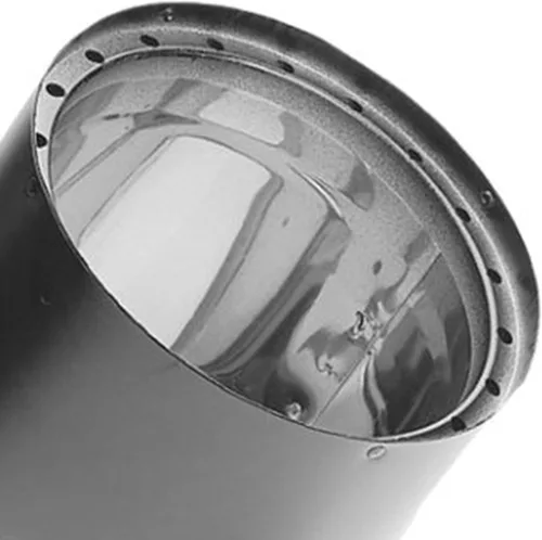 Vista 7 de DuraVent 6DVL-E45 DVL Pared doble de acero galvanizado/acero inoxidable para estufa de leña, conector de codo de 45 grados, diámetro de 6 pulgadas