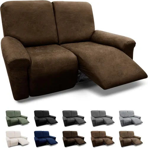 Vista 76 de Fundas para Sillón de 2 Piezas con Cojín en T, Fundas de Aspecto de Cuero para Sofá, Fundas para Sillas, Protector de Muebles Elástico, Funda