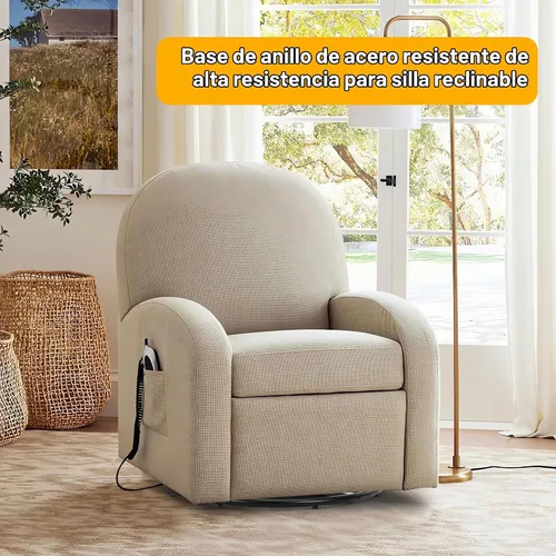 Vista 3 de Frassie Silla reclinable de 20 pulgadas con anillo giratorio de repuesto