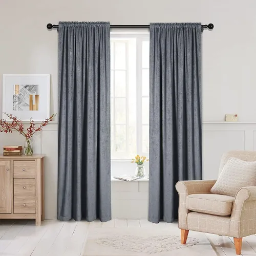 Vista 31 de Cortinas de doble cara de felpilla para cortina de cocina, cenefa para sala de estar