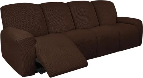 Vista 11 de vctops Fundas elásticas resistentes al agua, para sofá reclinable, suaves y lisas, con correa elástica antideslizante, protector de muebles