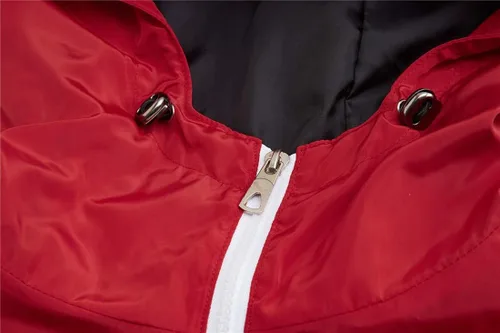 Vista 6 de HZCX FASHION Chaquetas cortavientos ligeras impermeables con capucha para hombre