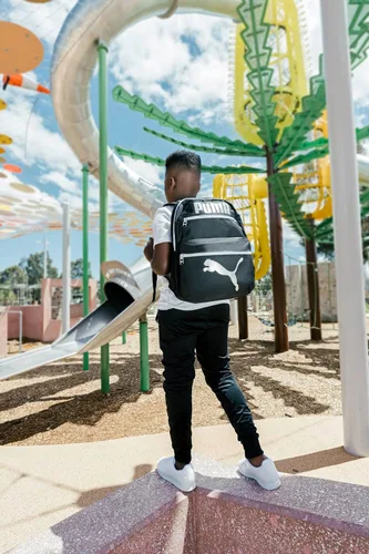 Vista 6 de PUMA Meridian mochila para niños, Meridian Mochila, NegroRojo