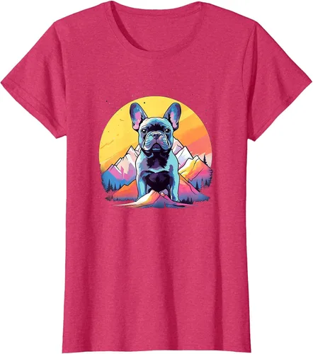 Vista 43 de French Bulldog Dog Men Women Kids T-Shirt Asphalt Grey