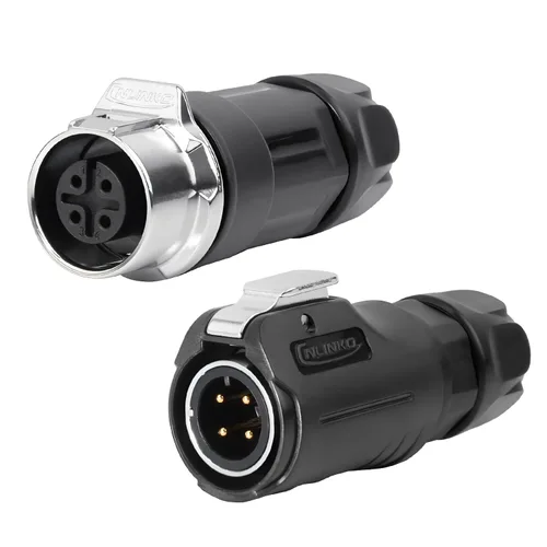 Vista 10 de CNLINKO LP-12 Conector de 2 pines IP68 Enchufe eléctrico circular impermeable para equipos al aire libre Maquinaria industrial solar DC 12V M12 2-8