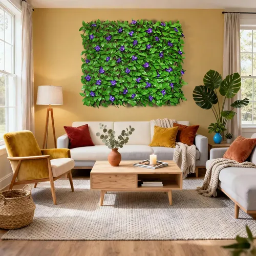 Vista 7 de Protección de privacidad de valla expandible para balcón y patio al aire libre, panel decorativo de valla de hiedra sintética, setos artificiales