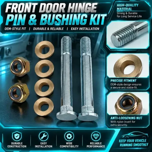 Vista 3 de Partsflow Kit de pasador de bisagra de puerta delantera y buje para Nissan