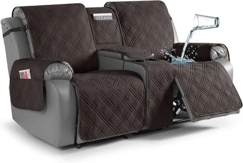 Vista 36 de TAOCOCO - Funda impermeable para sofá biplaza reclinable con consola central, 2 plazas