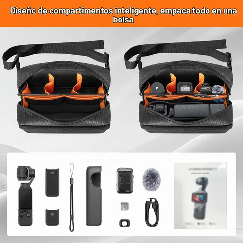 Vista 3 de Funda de transporte PGmoon compatible con DJI Osmo Pocket 3 Creator Combo