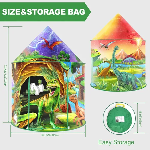 Vista 6 de WillingHeart Tienda de campaña para niños, casa de juegos para interiores y exteriores, fiesta, niños, tienda de campaña plegable, juguete