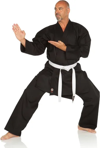 Vista 2 de Ronin Karate GI - Uniforme de karate de peso medio para artes marciales, 9.5 onzas, algodón, cinturón blanco incluido