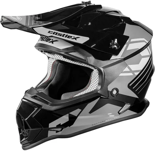 Vista 10 de Castle X CX200 - Casco de moto Sector (Negro - Pequeño)